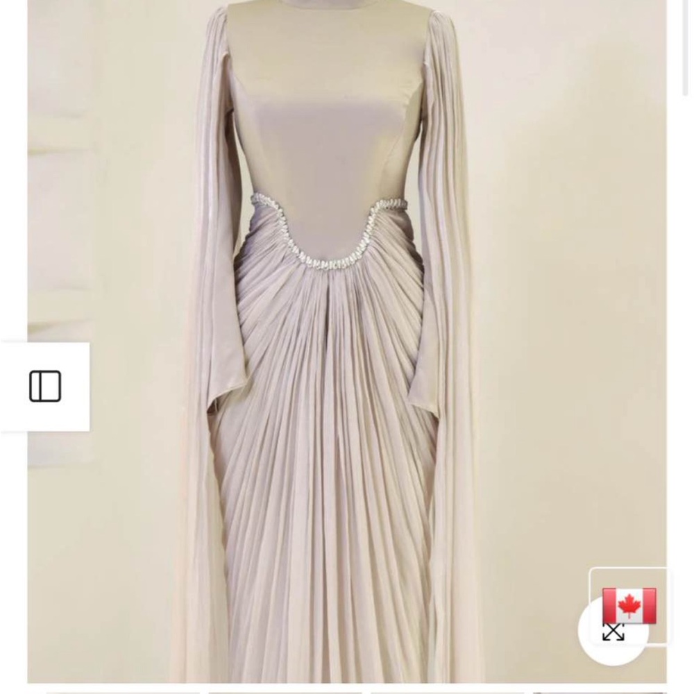 Elegant Cream Evening Gown